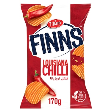 Tiffany Finns Crinkled Potato Chips Chili 170g