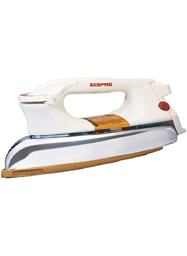 Geepas GDI2771 1200W Automatic Dry Iron - Automatic Dry Iron - Durable Teflon Plated Sole Plate  Auto Shut Off, Temperature Setting Dial