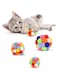 Cat Toy, 3 PCS Balls with Bell Colorful Soft Fuzzy Balls Built-in Bell for Cats Interactive Playing Chewing Toys for Indoor Cats and Kittens