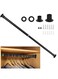 Extendable Metal Wardrobe Rod, Thickened Steel Wardrobe Rail Tube, Wardrobe Clothes Hanging Pole, Extensible Closet Bar, Telescopic Closet Pole 95cm-150cm