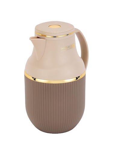 Royalford 1.0 L (33.5 oz) Vacuum Flask- RF11830 With Pink Glass Inner and PP Outer Body Keeps Your Drinks Hot or Cold, Asbestos-Free and Hygienic