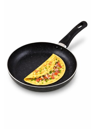 Non Stick Fry Pan 22CM - Superior Aluminium Body Fry Pan With Heat Proof Bakelite Handle, Eco-Friendly, Dishwasher Safe, Multiple Cooktop Compatible - AFP22GE