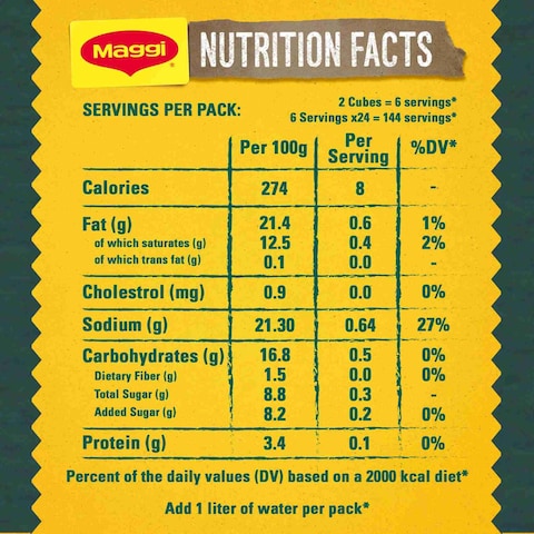 Nestle Maggi Vegetable Stock 20g Pack of 24