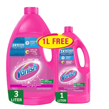 Vanish Liquid Fabric Stain Remover 3L+1L FREE - Coloured &amp; White Clothes
