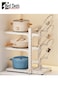 Deals 3-Layer Combination Pot Rack, Adjustable Kitchen Rack, Layered Storage Of Pots Pans, Side Hanging Pot Lid, Adjustable Sink Rack, Small Space Storage Rack, White