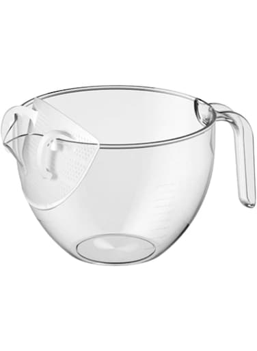 Plastic Rice Washing Bowl with Strainer, 2 Pcs Heavy Duty Rice Washer Strainer Colander with Handle, Filter Strainer Basket for Cleaning Vegetable, Fruit, Pasta, Beans, Transparent