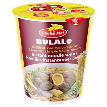 Lucky Me! Go Cup Bulalo Bone Marrow Flavour Instant Noodle Soup, 70g