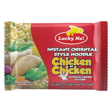 Lucky Me! Chicken Flavour Instant Oriental Style Noodles, 55g
