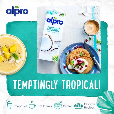 Alpro Drink Coconut Original Dual Pack (1L x 2), 100% Plant Based And Dairy Free, Naturally Free From Lactose