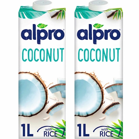 Alpro Drink Coconut Original Dual Pack (1L x 2), 100% Plant Based And Dairy Free, Naturally Free From Lactose