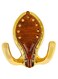 Plastic Wall Double Hook, Gold Ahk4N$_$373