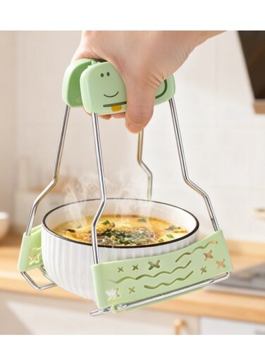 Hot Plate Gripper,Hot Dish Plate Clip,Plate Lifter Steamer,Plate Gripper Tongs,Kitchen Anti-scald Clip &iuml;&frac14;&OElig;Stainless Steel Bowl Clip Holder