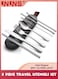 Travel Utensils Set,8-piece Reusable Utensils Set Tableware With Case and Straws,Portable Travel Camping Stainless Steel Flatware Set,Travel Cutlery Set Dishwasher Safe,Silver