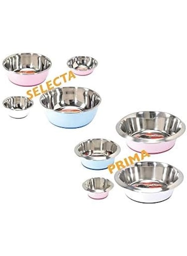 Camon Selecta Steel Bowl,500Ml, Steel Bowl for Dogs, Dog Food Water Bowl, Non-Slip Pet Bowl, Cat Food &amp; Water Bowl, No Tip, Stainless Steel Dog Bowl, Medium Stainless Stell Bowl