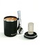 coffee cup with detachable filter and folding stainless steel spoon, Arabic flower tea stainless steel office cup