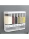Tazomi Wall-mounted 6 in 1 Storage, Dry Food Cereal Dispenser of Rice, Grains, Nuts, Beans, Saving Space for Kitchen - 10000 ml Plastic Utility Container (RECTANGULAR)