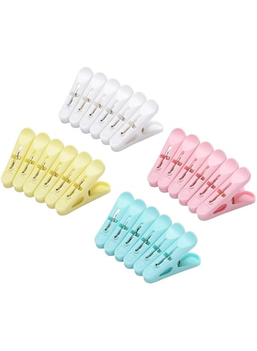 24 Pcs Pegs For Clothes,Clothes Clips Drying Laundry Home Pegs For Indoor Outdoor Washing Line Laundry Racks