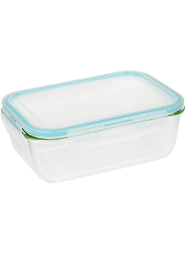 Taliona Borosilicate Glass Boro Pro Rectangular Food Container, Blue, 1860 ml