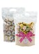50 Pack Clear Treat Bags, Resealable Ziplock Bakery Packaging with Window, Airtight Candy Bags, Stand Up Party Favor Bags for Cookies, Snacks, 6x8.8 Inches (PINK)
