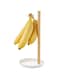Yamazaki Home Banana Hanger,Steel , Wood , Fruit Basket ,White One Size 2411