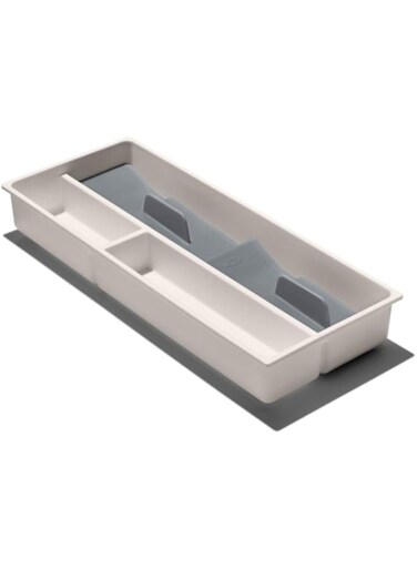 OXO Good Grips Kitchen Drawer, Compact Utensil Organizer, 6.75"D x 16.35"W x 2.36"H, White