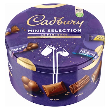 Cadbury Dairy Milk Assorted Minis Chocolate Bars 19 Chocolates, 250g