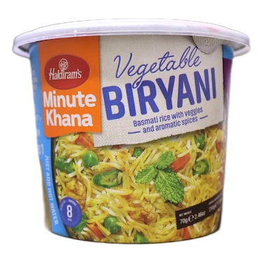 Haldiram's Minute Khana Vegetable Biryani Instant Meal, 70g