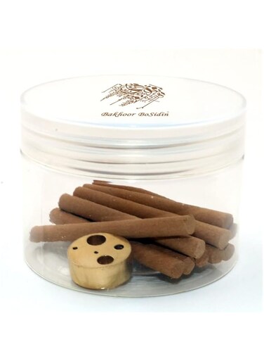 BoSidin Bakhoor - Oud Incense Sticks 6mm Cambodian Agarwood with Brass Bakhoor Bakhoor Burner - A73-1