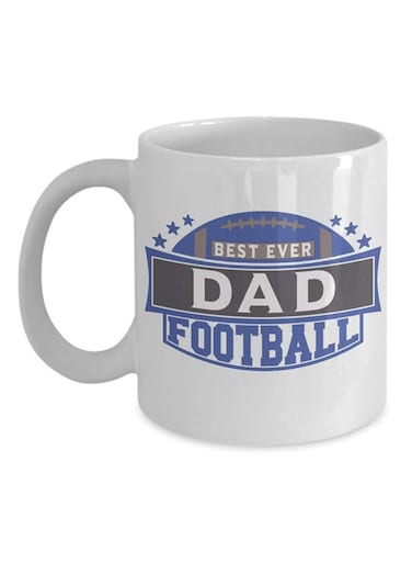 Best Ever Football Dad Mug White