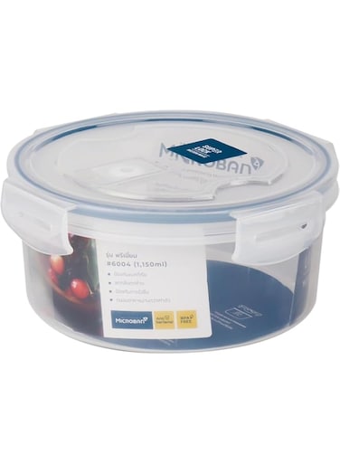 Cleany Genie Microneware Superlock Round Storage Container, 1100ml, Airtight Food Box with Lid