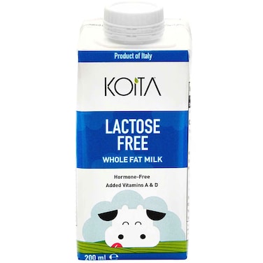 Koita Lactose Free Full fat Milk Vitamin A and D3 added 200ml