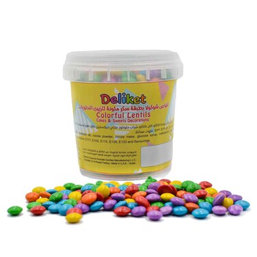 Deliket Colorful Lentils for Cakes and Sweets Decoration, 110g
