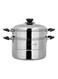 Double Layer Stainless Steel Steamer Silver 7.3Liters