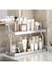 MostNow Kitchen Metal Acrylic Cup Storage Rack,Table Spice Seasoning 2 Tier Tea Set Storage Bathroom Organizer (Glacial Ridge)