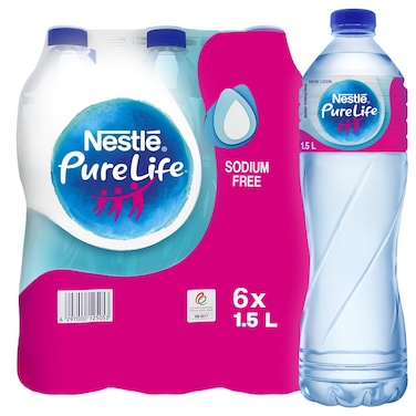 Nestl&eacute; Pure Life Bottled Drinking Water 1.5ml Pack of 6 Bottles