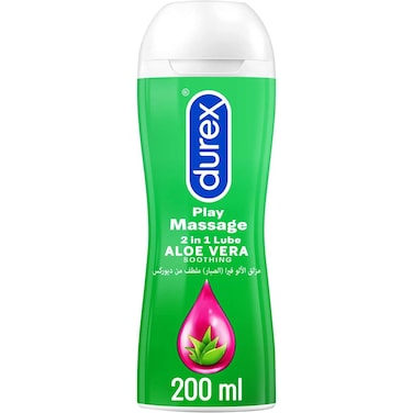Durex Play Massage 2 in 1 Lubricant, Aloe Vera Soothing 200 ml 