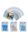 50-Piece Resealable Foil Pouch Set Clear/Silver/Blue 3x4inch
