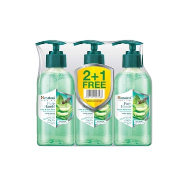 Himalaya Pure Hands Tulsi And Aloe Vera Handwash Green 250ml Pack of 3