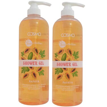 Cosmo Temptation Papaya Shower Gel 480ml Pack of 2