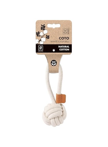 M-PETS Coto White Loop Ball S Eco Friendly Dog Toy