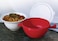 Handy Gourmet Cool Touch Micro Bowl, Microwave‑Safe, 24 oz. Heat‑Resistant Ceramic Inner with Outer Plastic Sleeve, Mini Microwave Bowl for Lunch, Soup, Ramen, Red - JBR-6502