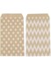 Azonee Kraft Paper Bakery Bags - 50 Pcs Cookie &amp; Coffee Gift Wrappers with White Dot/Wave Pattern for Holidays, Parties, Desserts &amp; Lunches