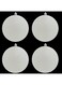 4E's Novelty Large 4 Inch White Snowball Ornament (4 Pack) Snow Ball Sparkly Iridescent Christmas Ornament for Winter Theme Valentines Tree Decoration