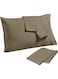 Linen Klub PACK of 4 Standard Pillowcases- Luxurious 100% Cotton 250TC Sateen with Elegant 1 cm Stripe Design, Size: 50 x 75 cm, Gleaming Bronze for a Touch of Sophistication in Your Bedroom