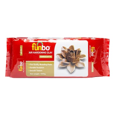 Funbo Air Hardening Clay, Terracotta, 1000g