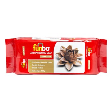 Funbo Air Hardening Clay, Terracotta, 500g