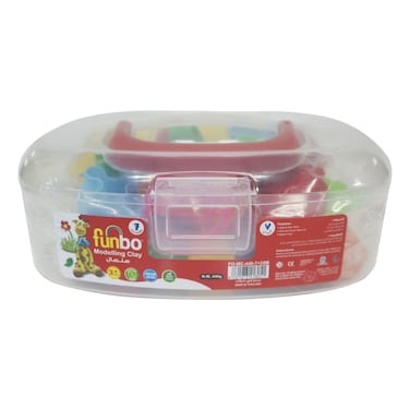 Funbo Modelling Clay, 440g, 7 Colours with Fronts, 8 PCS, Numeric Letters, 14 PCS and Tool