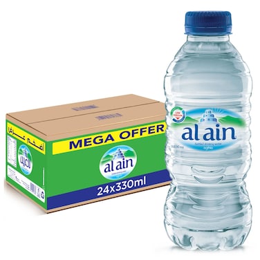 العين مياه الشرب منخفضة الصوديوم معبأة 330 ملل حزمة من 24