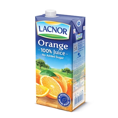 Lacnor No Added Sugar Orange Juice, 1L