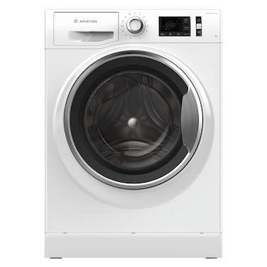 Ariston Front Load Washer NLM11946WCAGCC, 9 kg, Inverter Motor, 1400 rpm, Metal, White